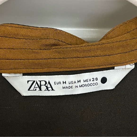 Zara Printed Midi Dress w/ Belt - Picture 3 of 10